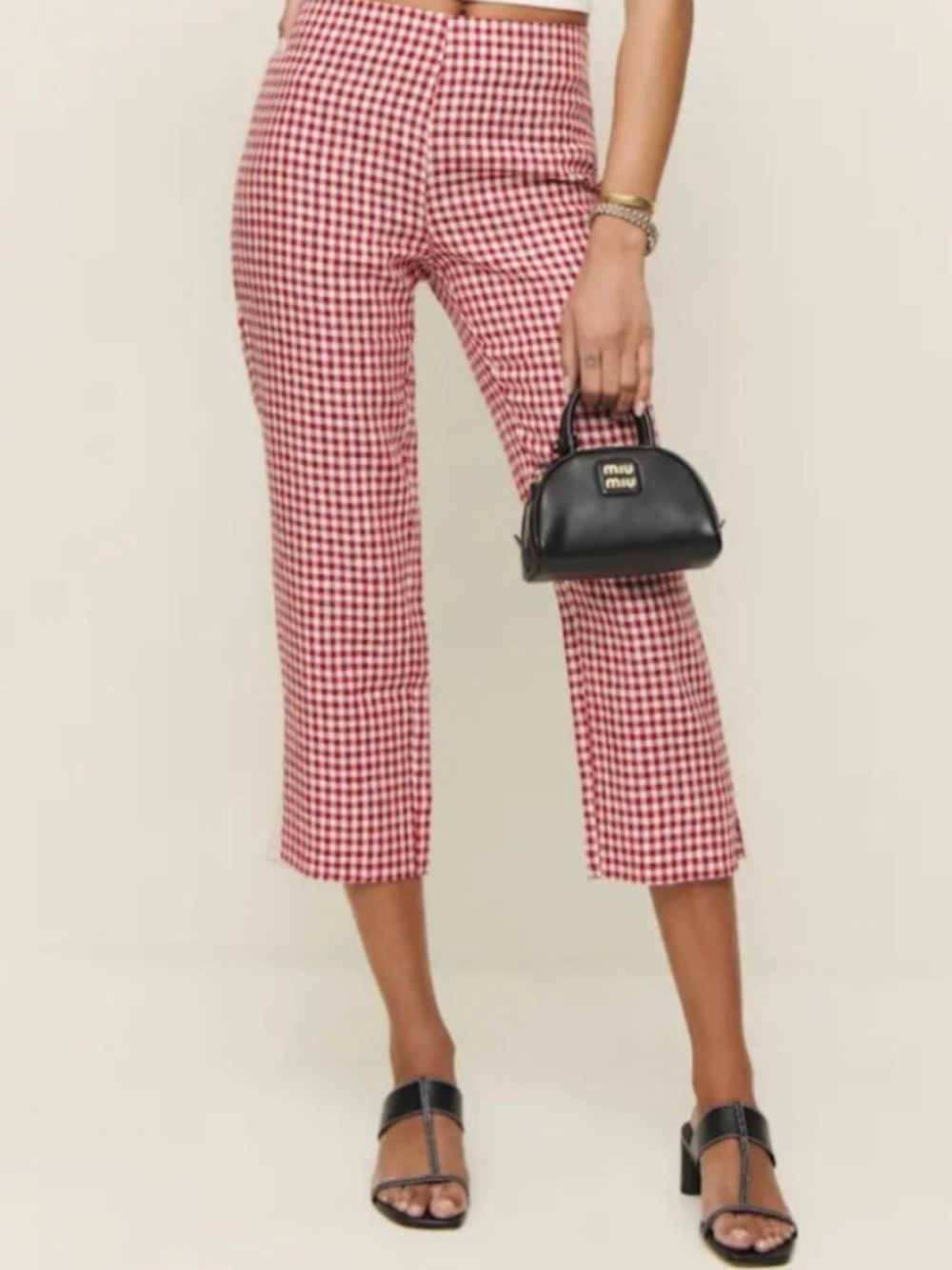 Reformation Petra Linen Pedal Pusher Pant Size 6